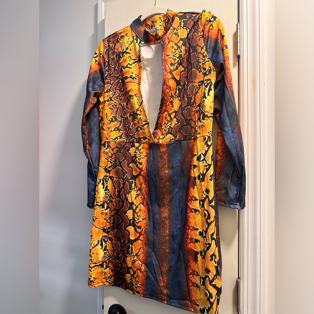 Vibrant Multicolor Animal print Women's Dress